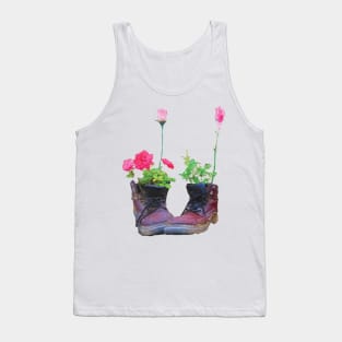 Old shoes with flowers Tank Top